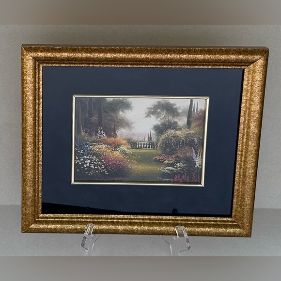 Thomas Kinkade “Garden of Grace” Framed in a Gold-Colored Frame - Picture 2 of 11